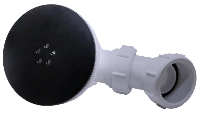 Matt Black Shower Tray Waste - 90mm High Flow - Prystine - TAP 'N' SHOWER