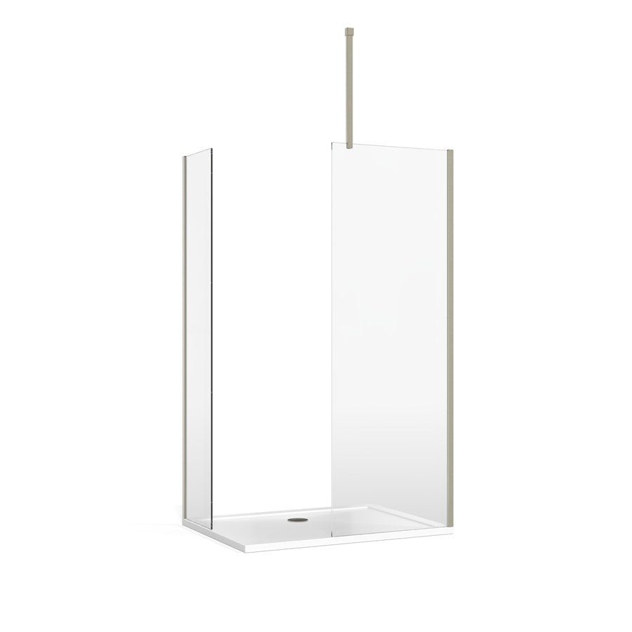 Burlington Glass to Ceiling Bracing Bar 600mm - Brushed Nickel - BUCEILBRACEL - TAP 'N' SHOWER