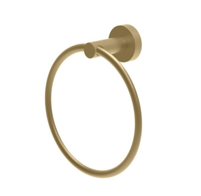 Britton Hoxton Towel Ring - Brushed Brass - HOX.017BB - TAP 'N' SHOWER