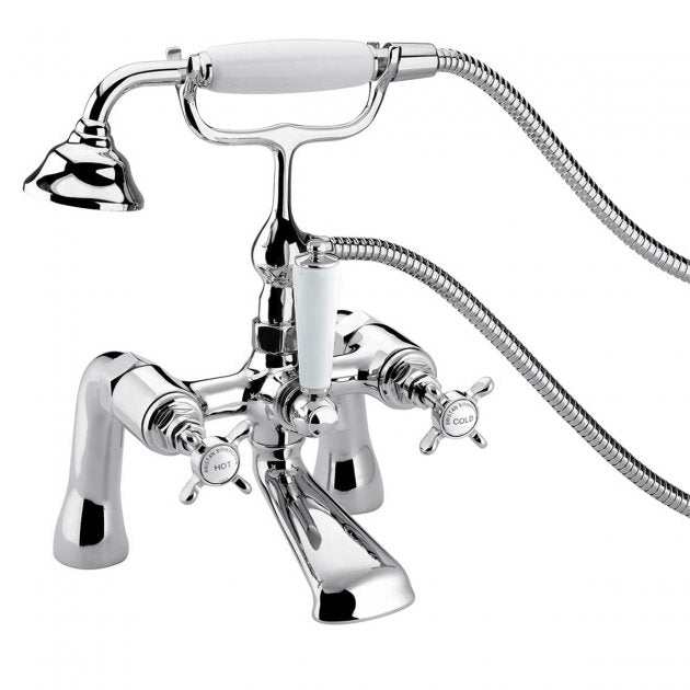 Bristan 1901 Traditional Bath Shower Mixer with Ceramic Disc Valves - Chrome - N BSM C CD - TAP 'N' SHOWER