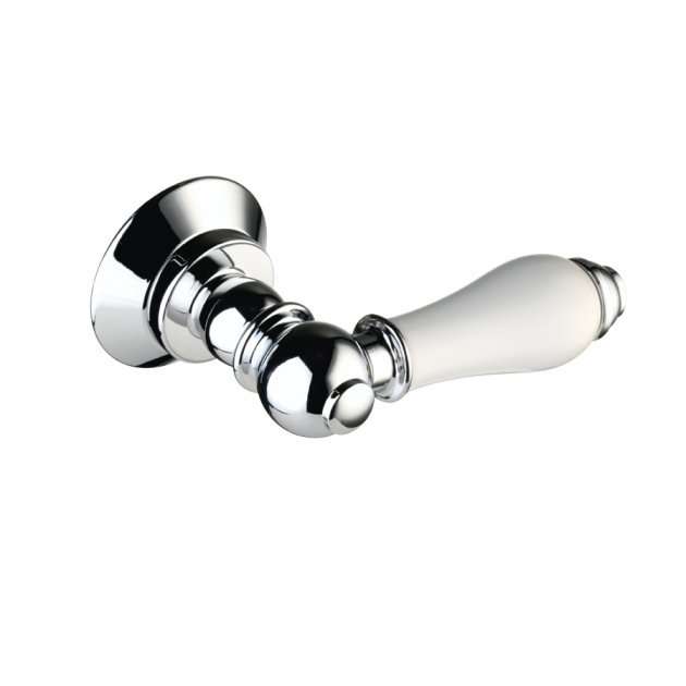 Bristan Domestic Traditional Toilet Cistern Lever - Chrome/White - W CL3 C WHT