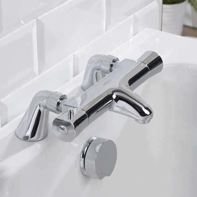 Bristan Artisan Modern TMV2 Thermostatic Bath Filler Tap - Chrome - AR