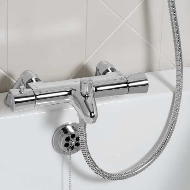 Bristan Artisan Modern TMV2 Thermostatic Bath Shower Mixer Tap - Chro