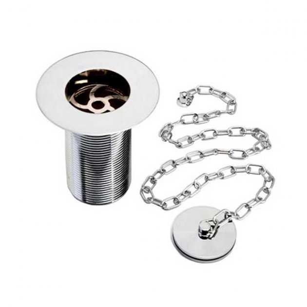 Bristan Traditional Belfast Kitchen Sink Waste Unslotted (For Basins with No Overflow) - Chrome - W SNK6 C