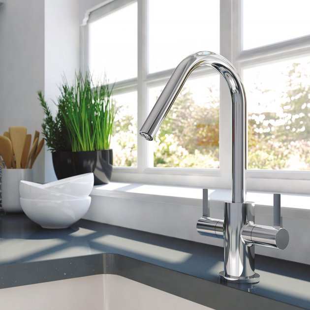Bristan Cashew Modern EasyFit Mono Kitchen Sink Mixer Tap - Chrome - CSH EFSNK C - TAP 'N' SHOWER