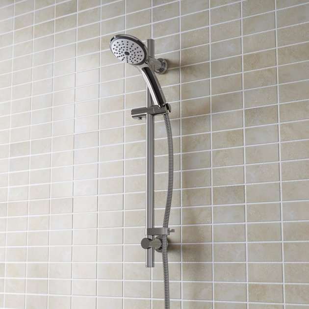 Bristan Cascade Shower Kit with Large Single-Function Handset Chrome -