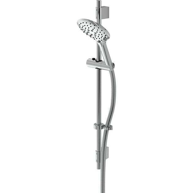 Bristan Casino Shower Kit with Push Button Large 3 Function Handset Easy Clean Hose - Chrome - CAS KIT05 C - TAP 'N' SHOWER