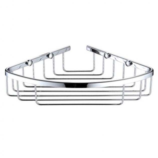Bristan Contemporary Closed Front Cover Fixed Wire Basket - Chrome - COMP BASK04 C