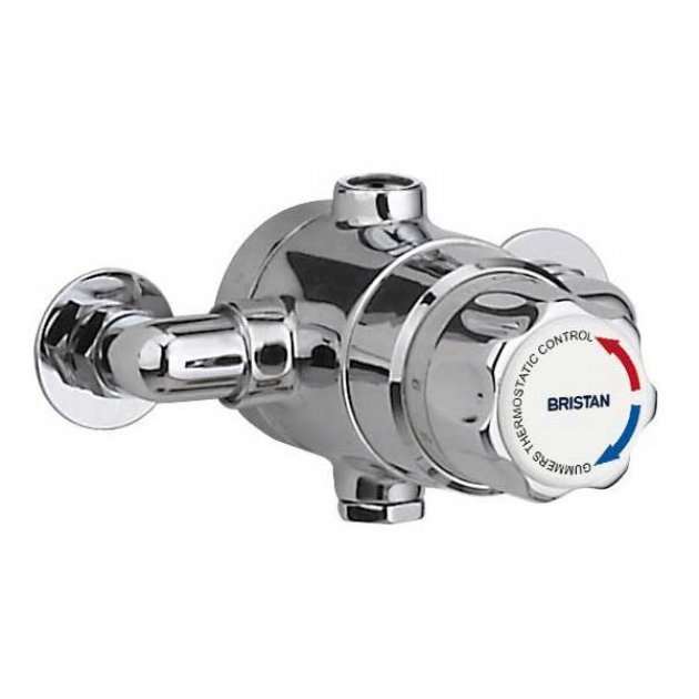 Bristan TS1503 Commercial Thermostatic Mixing Valve 15mm (No Shut - off) - Chrome - TS1503ECP - 2000 - MK - TAP 'N' SHOWER