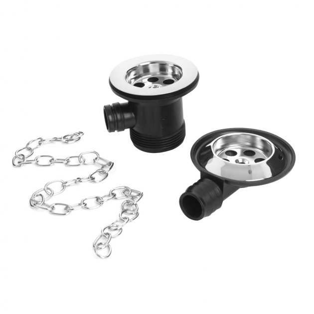 Bristan Value Contemporary Slotted Bath Waste with Plug - Chrome - W BATH02 C - TAP 'N' SHOWER