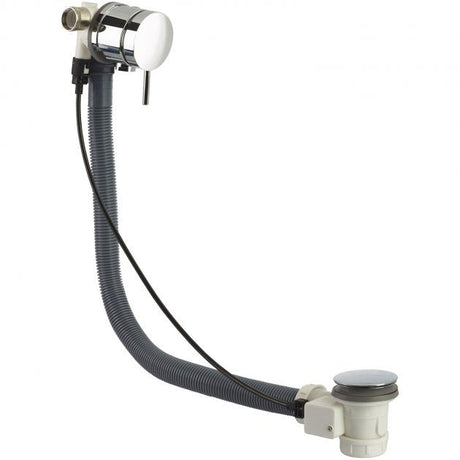 Bristan Free Flow Filler Bath Waste with overflow - Chrome Plated - W BATH09 C - TAP 'N' SHOWER