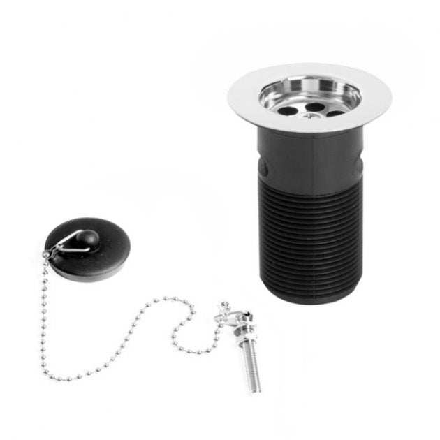 Bristan Economy Traditional Basin Waste with Plug Slotted - Chrome - W BASIN03 C - TAP 'N' SHOWER