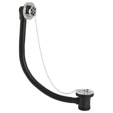 Bristan Economy Contemporary Bath Waste with Brass Plug Slotted - Chrome  - W BATH10 C