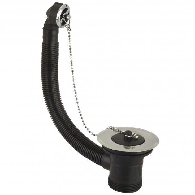 Bristan Economy Contemporary Kitchen Sink Waste Plug and Chain - Chrome - W SNK1 C - TAP 'N' SHOWER