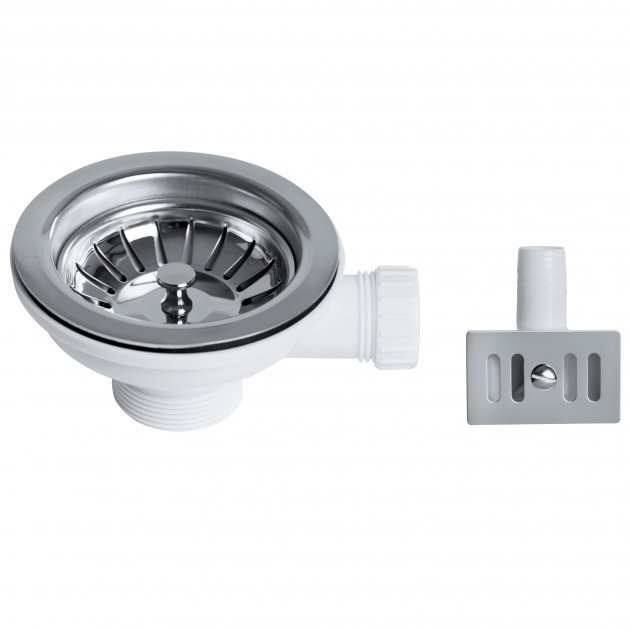 Bristan Economy Basket Strainer Overflow and Kitchen Sink Waste - Chrome - W SNK4 C - TAP 'N' SHOWER