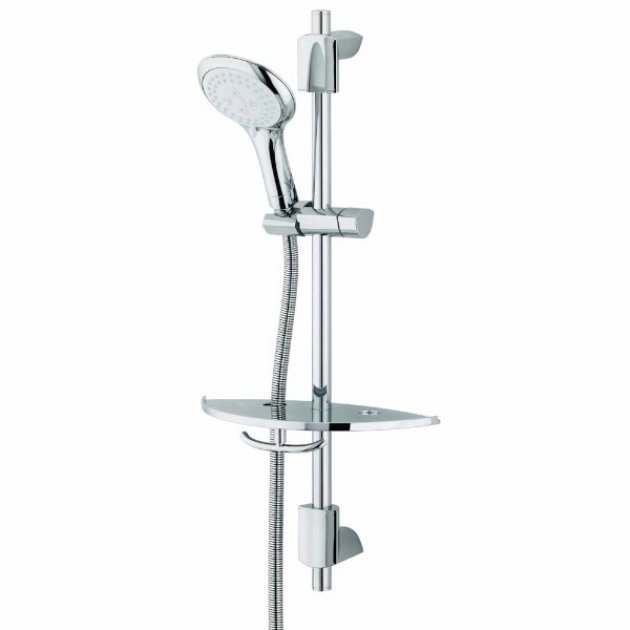 Bristan Evo Multi Function Handset Shelf Shower Rail Kit - Chrome - EV