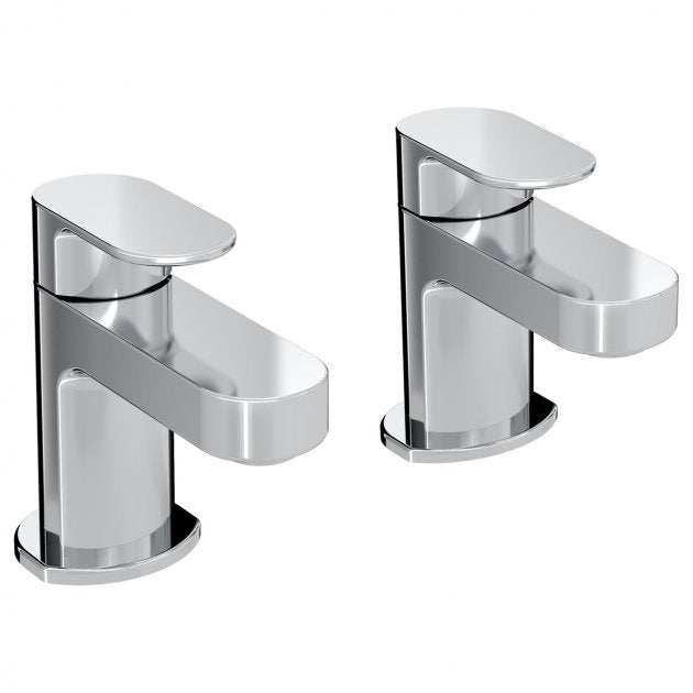 Bristan Frenzy Modern Round Bath Pair Taps  - Chrome - FRZ 3/4 C