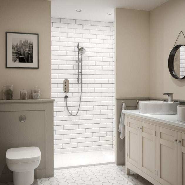 Bristan Hourglass Modern Dual Concealed Thermostatic Mixer Shower with Shower Kit - HOURGLASS SHWR PK - TAP 'N' SHOWER