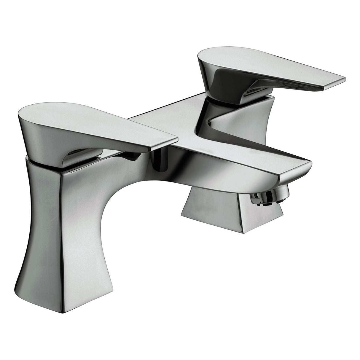 Bristan Hourglass Modern chrome pillar mounted bath filler tap with sleek hourglass design