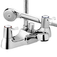 Bristan Value Bath Shower Mixer Tap with 76mm Metal Lever Handles - Chrome - VAL2 BSM C CD - TAP 'N' SHOWER