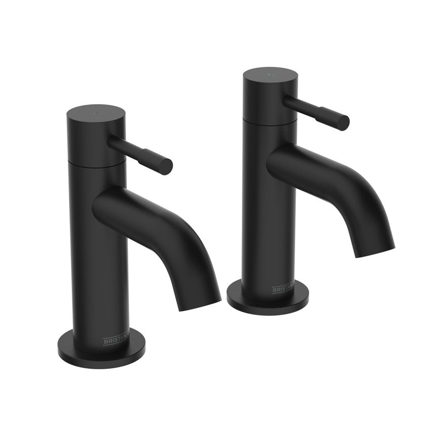 Bristan Mila Bath Pillar Taps - Black - MI 3/4 BLK - TAP 'N' SHOWER
