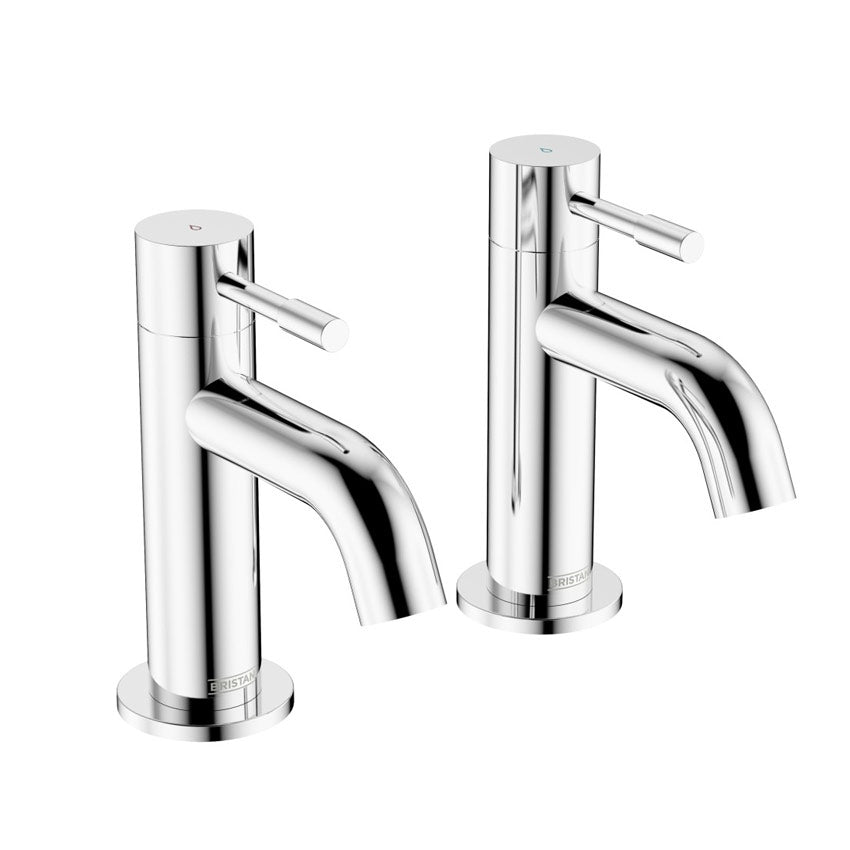 Bristan Mila Bath Pillar Taps - Chrome - MI 3/4 C - TAP 'N' SHOWER