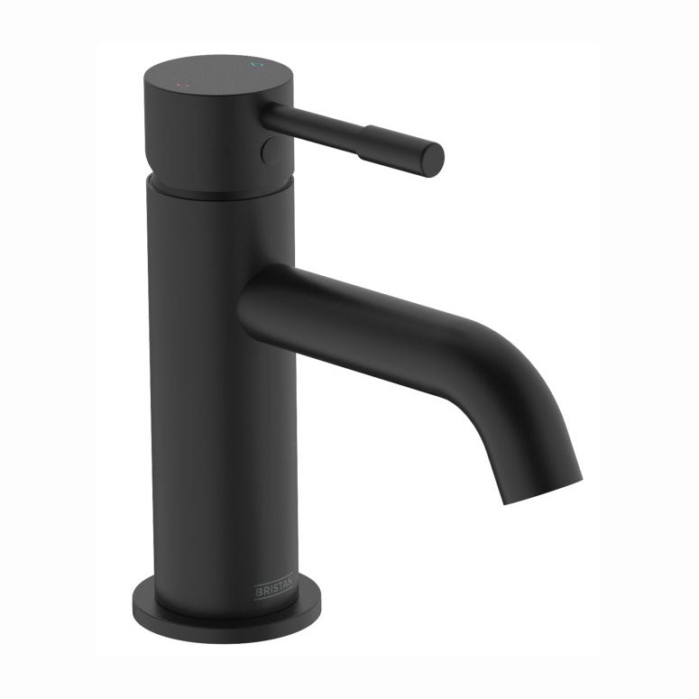 Bristan Mila Mono Basin Mixer Tap with Waste - Black - MI BAS BLK - TAP 'N' SHOWER