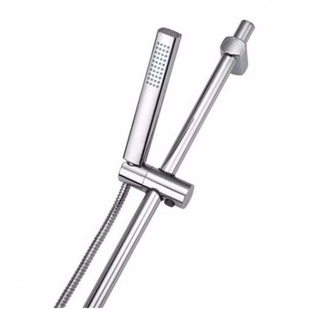 Bristan Qube Contemporary Shower Kit with Rub Clean Handset - Chrome Plated - KIT2 C - TAP 'N' SHOWER