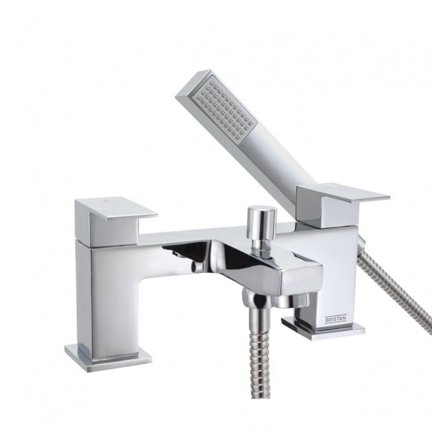 Bristan Qubo Bath Shower Mixer Tap - Chrome - QB BSM C - TAP 'N' SHOWER