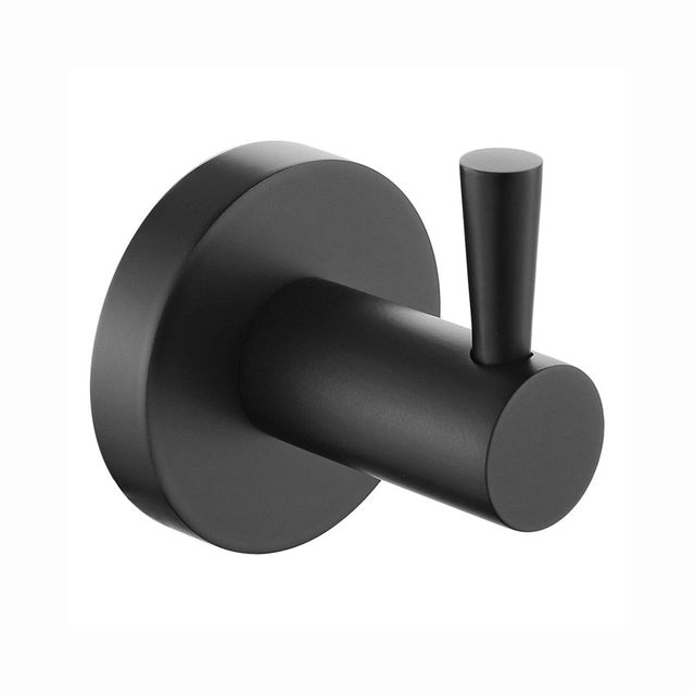 Bristan Black Round Single Robe Hook - Black - RD HOOK BLK - TAP 'N' SHOWER