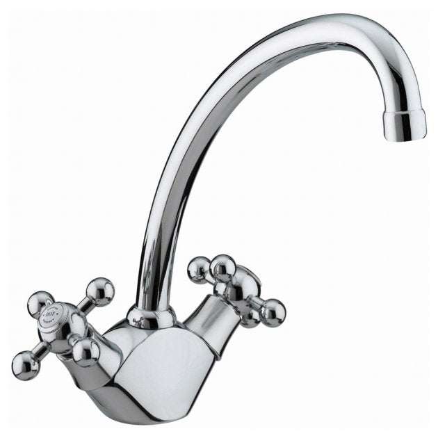 Bristan Regency Easyfit Traditional Round Kitchen Sink Mixer Tap - Chrome - RG SNK EF C - TAP 'N' SHOWER