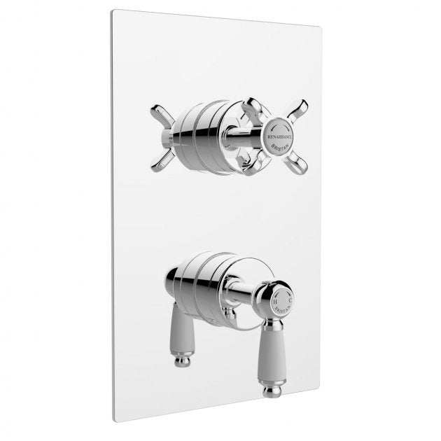 Bristan Renaissance Recessed Dual Control Thermostatic Shower Valve with Diverter - Chrome - RS2 SHCDIV C - TAP 'N' SHOWER