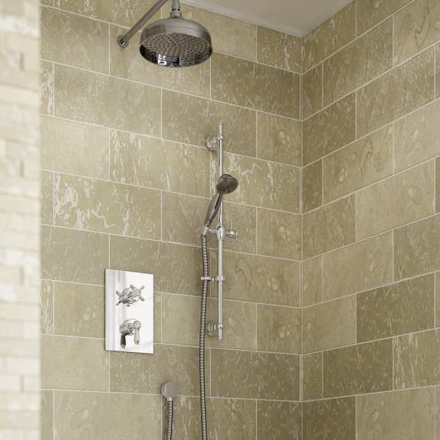Bristan Renaissance Recessed Dual Control Thermostatic Shower Valve with Diverter - Chrome - RS2 SHCDIV C - TAP 'N' SHOWER