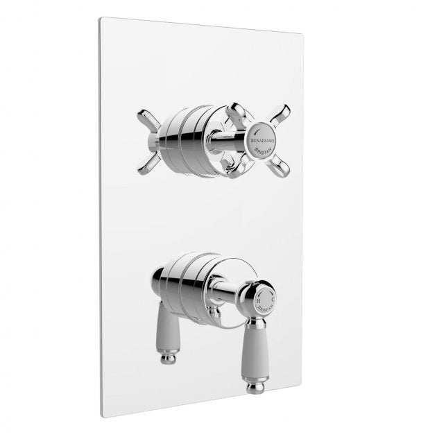 Bristan Renaissance Recessed Dual Control Thermostatic Shower Valve - Chrome - RS2 SHCVO C - TAP 'N' SHOWER