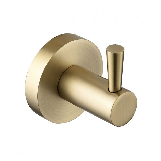 Bristan ound Single Robe Hook - Brushed Brass - RD HOOK BB - TAP 'N' SHOWER