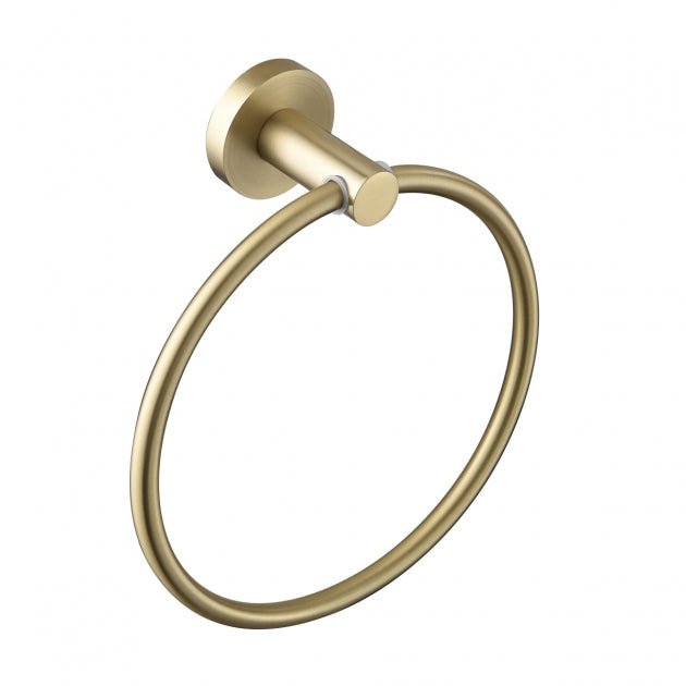 Bristan Round Towel Ring - Brushed Brass - RD RING BB - TAP 'N' SHOWER