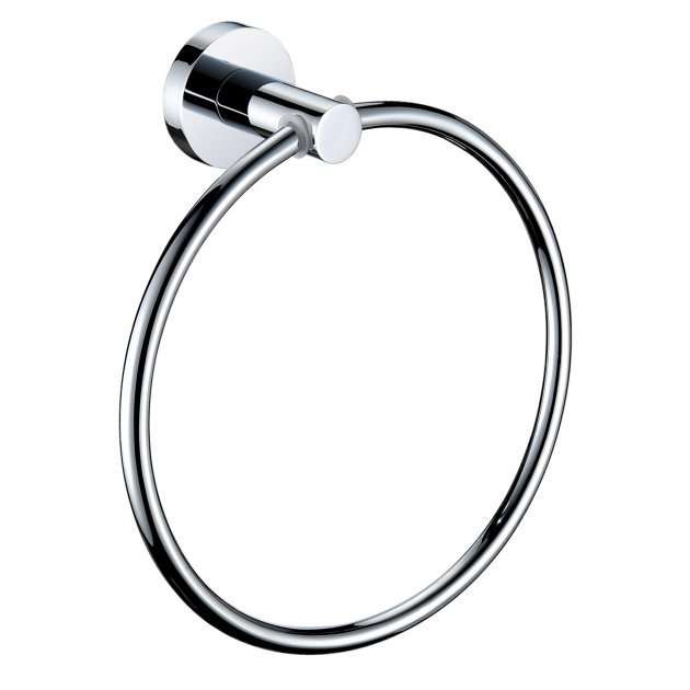 Bristan Modern Round Brass Towel Ring - Chrome - RD RING C