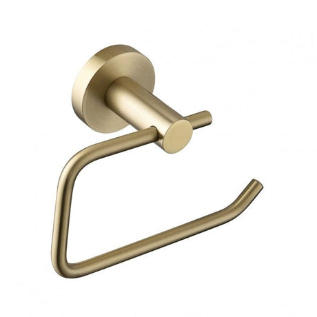 Bristan Round Brass Toilet Roll Holder - Brushed Brass - RD ROLL BB - TAP 'N' SHOWER