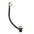 Bristan Round Clicker Bath Waste with Overflow - Brushed Brass - W BATH03 BB - TAP 'N' SHOWER