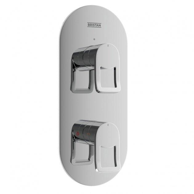 Bristan Saffron Concealed Two Outlet Thermostatic Shower Valve - Chrome - SAF SHCDIV C - TAP 'N' SHOWER