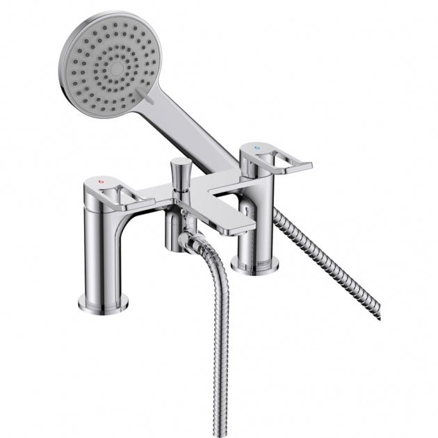 Bristan Saffron Bath Shower Mixer Tap Pillar Mounted - Chrome - SAF BSM C - TAP 'N' SHOWER