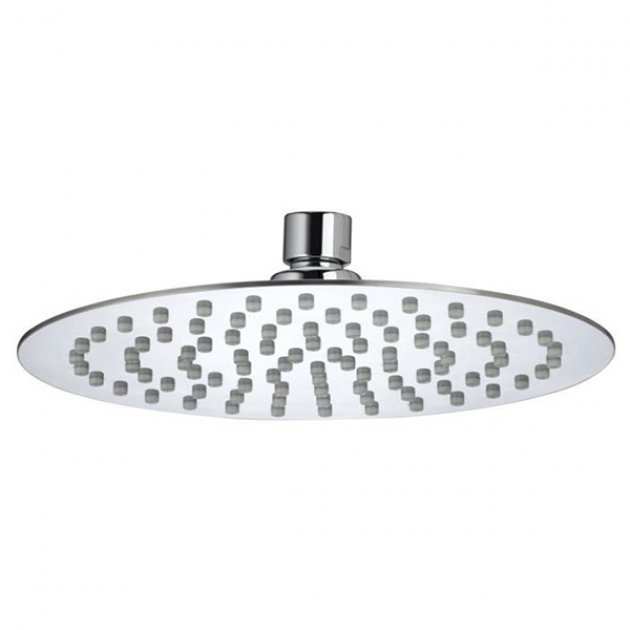 Bristan Slimline Contemporary Round Fixed Shower Head 200mm Diameter - Chrome - FH SLRD01 C - TAP 'N' SHOWER