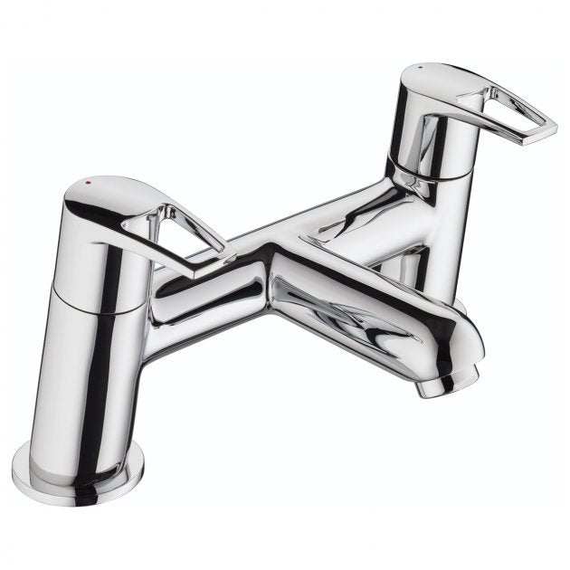 Bristan Smile Modern Manual Pillar Mounted Bath Filler Tap  - Chrome - SM BF C