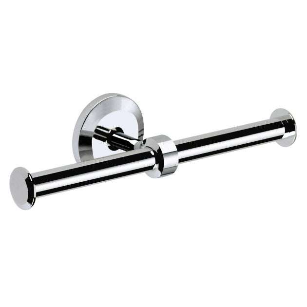 Bristan Solo Modern Wall Mounted Double Toilet Roll Holder - Chrome - SO DROLL C - TAP 'N' SHOWER