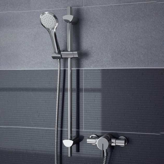 Bristan Sonique Modern Sequential Exposed Mixer Shower with Shower Kit