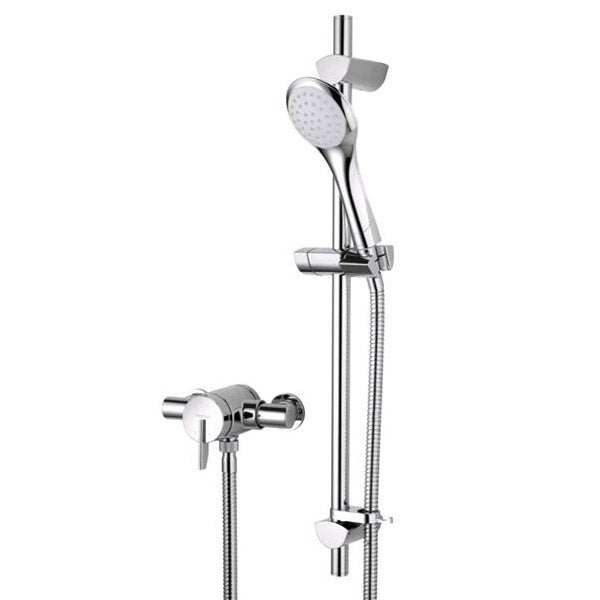 Bristan Sonique Modern Sequential Exposed Mixer Shower with Shower Kit - Chrome - SOQ2 SHXAR C - TAP 'N' SHOWER