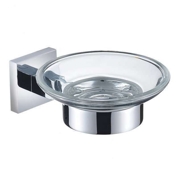 Bristan Modern Square Brass Soap Dish - Chrome - SQ DISH C