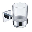 Bristan Modern Wall Mounted Square Tumbler & Brass Holder - Chrome - SQ HOLD C
