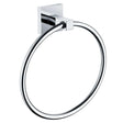Bristan Modern Square Brass Towel Ring - Chrome - SQ RING C