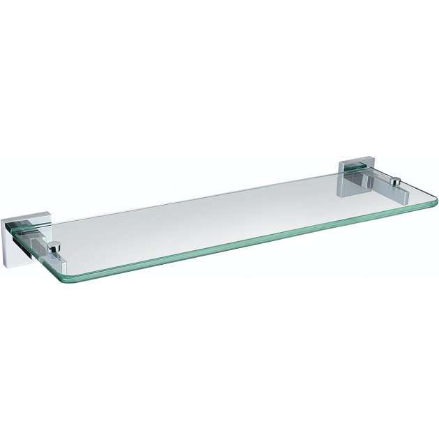 Bristan Square Wall Mounted Glass Shelf - Chrome Plated - SQ SHELF C